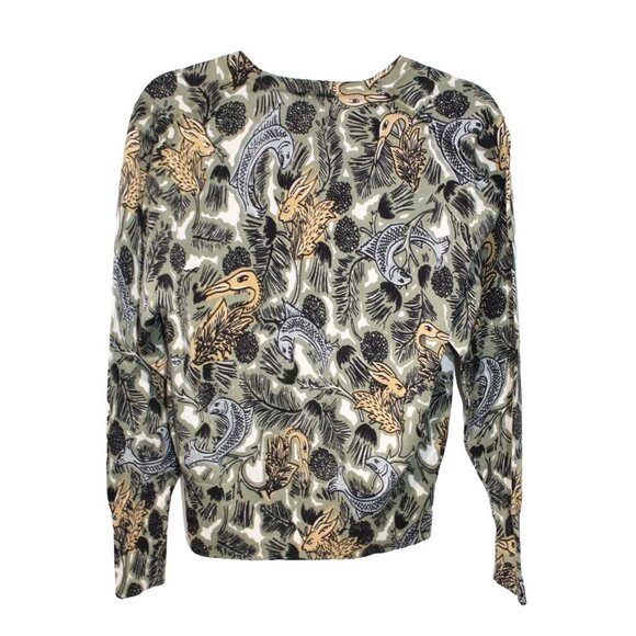 Burberry Beasts Knit Sweater Size Small Rare Print Animal Mythological Runway - Picture 2 of 9